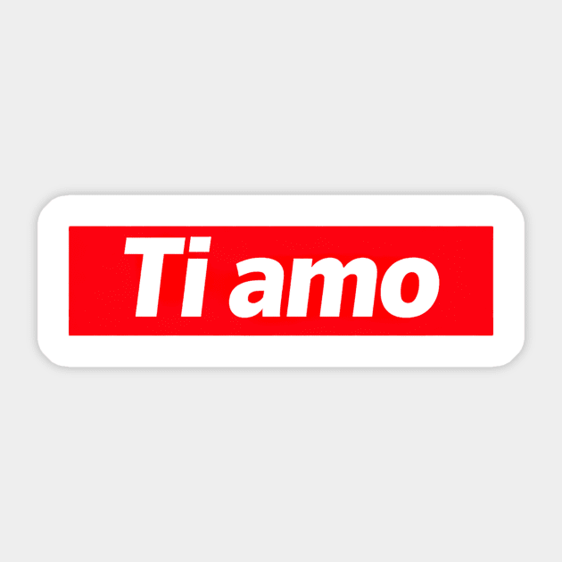 Ti Amo Italian Love Quote Simplistic Word Art Sticker by Art2Wear
